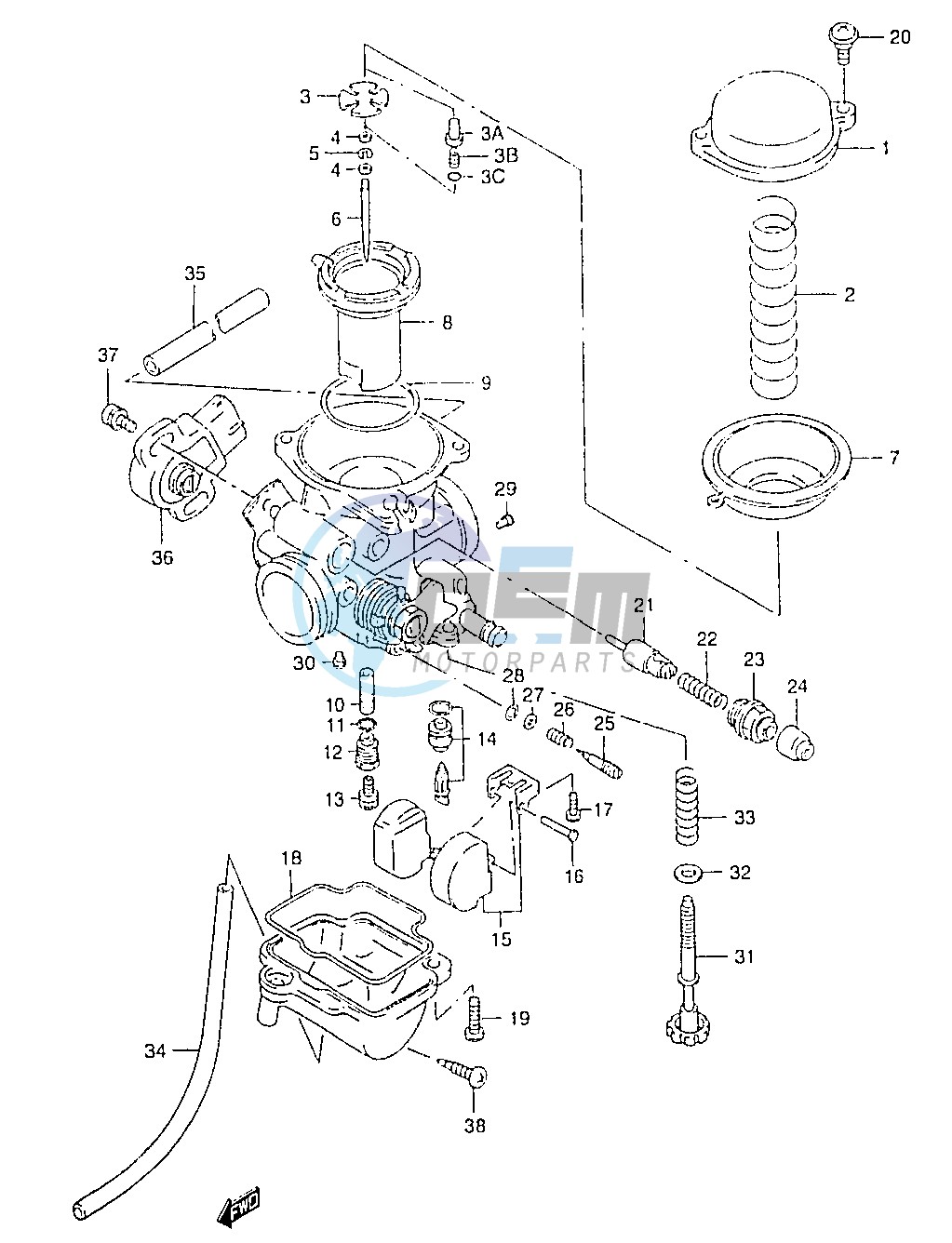 CARBURETOR (MODEL W X)