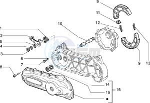 VELOFAX 50 drawing Crankcase cover-Brake jaws