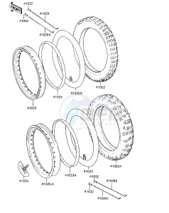 KX 125 C [KX125L] (C1) [KX125L] drawing WHEELS_TIRES