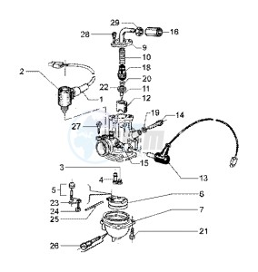 Runner 125 FX 2t drawing Carburettor Mikuni