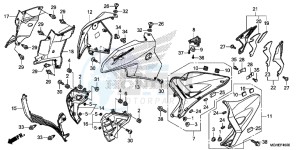 VFR1200XLE CrossTourer - VFR1200X 2ED - (2ED) drawing MIDDLE COWL