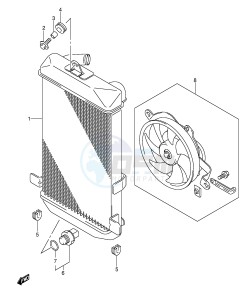 AN400 (E2) Burgman drawing RADIATOR