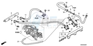 GL18009 BR / AB - (BR / AB) drawing THROTTLE BODY (TUBING)