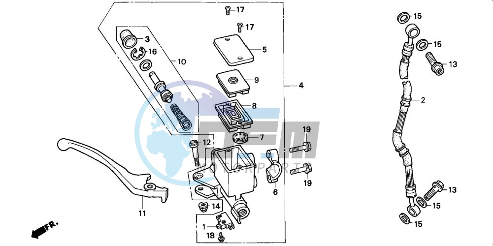 FR. BRAKE MASTER CYLINDER