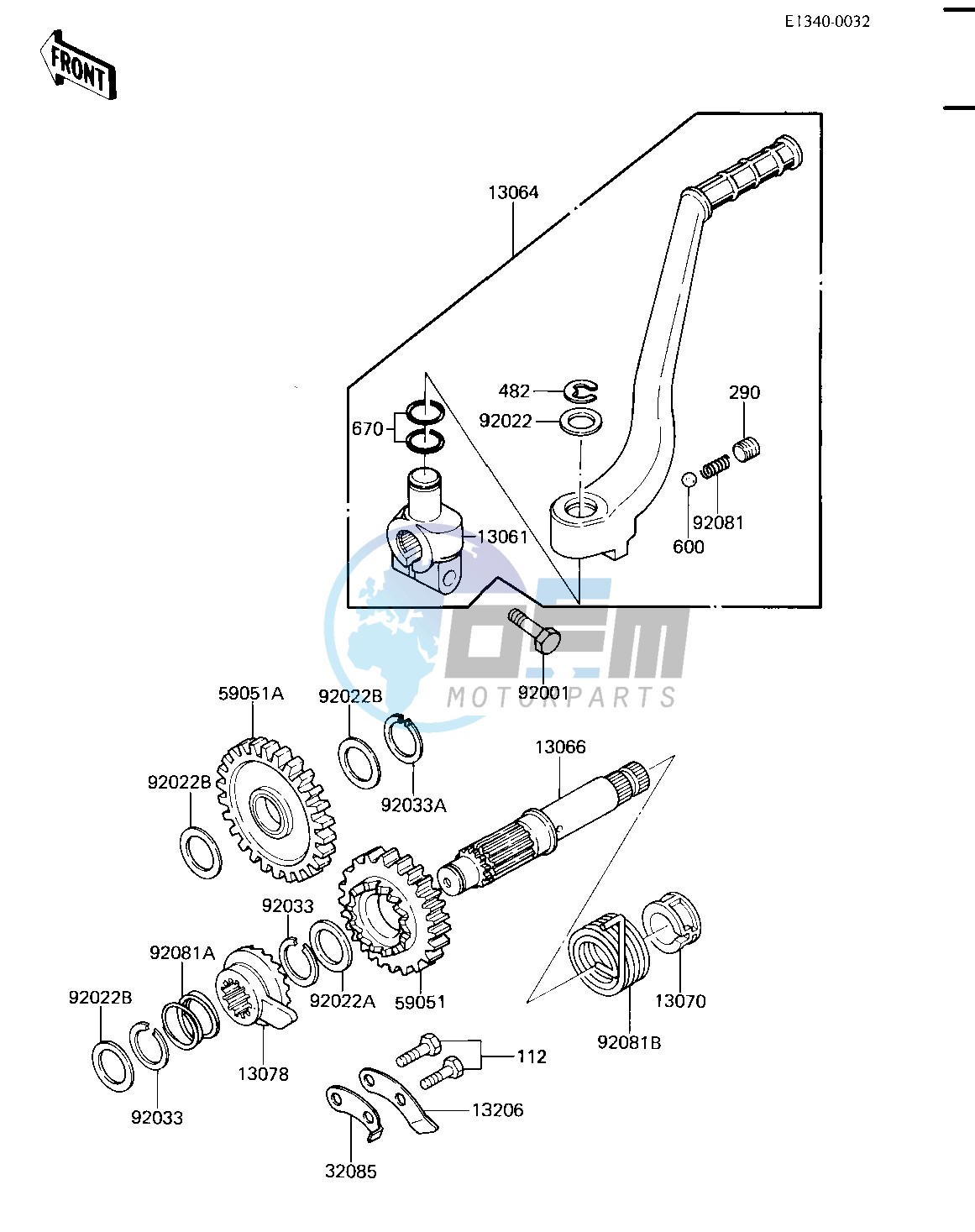 KICKSTARTER MECHANISM -- 84 A2- -