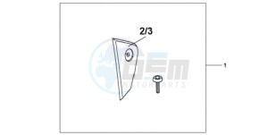 CBR1000RR9 France - (F / CMF REP) drawing FAIRING SCUFF PAD