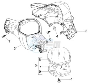 Liberty 125 Leader RST ptt(E) Spain drawing Speedometer Kms. - handlebar covers