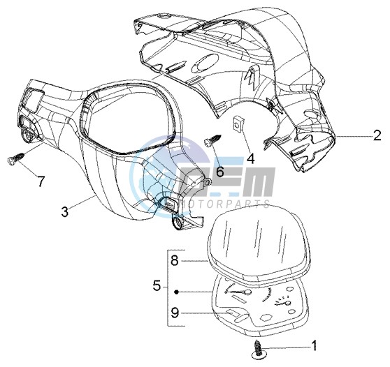 Speedometer Kms. - handlebar covers