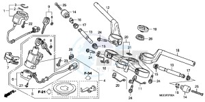 VFR1200FD VFR1200F UK - (E) drawing HANDLE PIPE/ TOP BRIDGE