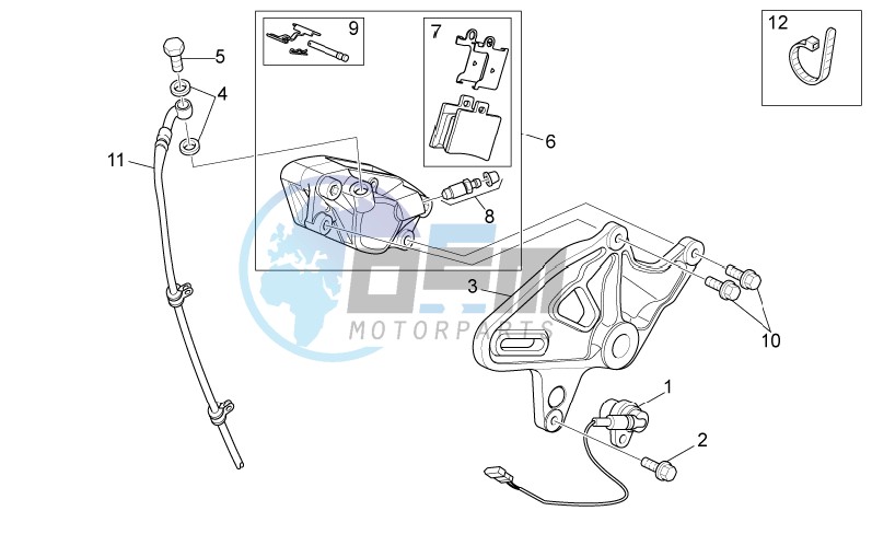 Rear master brake cylinder