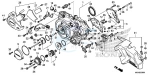 VFR1200XDLE CrossTourer ED drawing RIGHT CRANKCASE COVER (VFR1200XD/XDA/XDL/XDS)