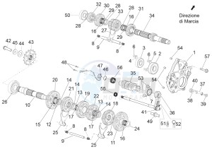 RSV4 1100 RACING FACTORY E4 ABS (EMEA-GSO) drawing Gear box - Gear assembly