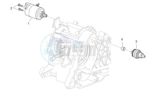 Scarabeo 125-250 e2 (eng. piaggio) drawing Starter motor I