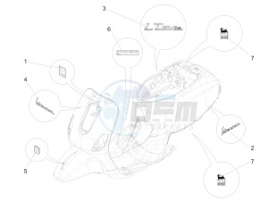 LT 125 4T 3V ie E3 (APAC) (In, Tw, TwI, Vt) drawing Plates - Emblems