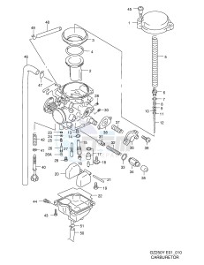 GZ250 (E1) drawing CARBURETOR