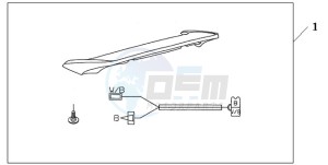 GL18009 UK - (E / AB MKH NAV) drawing REAR SPOILER HONTEREY BLUE METALLIC