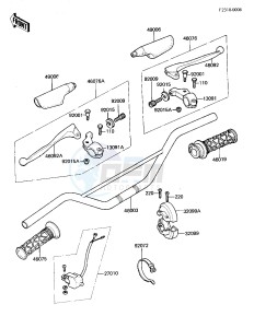 KX 125 A [KX125] (A7) [KX125] drawing HANDLEBAR -- 81 A7- -