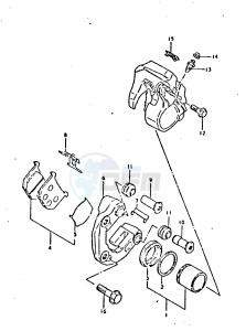 GSX750 (T-X) drawing FRONT CALIPERS