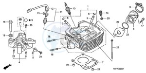 CBF125MA UK - (E) drawing CYLINDER HEAD