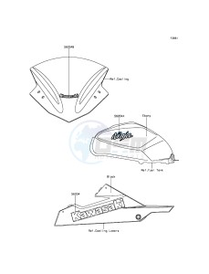 NINJA_300 EX300ADF XX (EU ME A(FRICA) drawing Decals(Ebony)