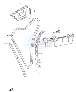 GSX750 (E4) drawing CAM CHAIN