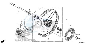 CRF250LF CRF250L E drawing FRONT WHEEL (CRF250L)