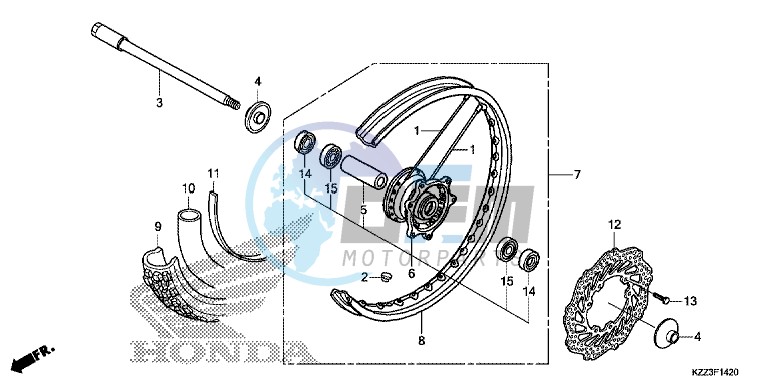 FRONT WHEEL (CRF250L)