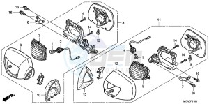 GL1800D GoldWing - GL1800-D UK - (E) drawing WINKER/ MIRROR