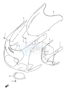 GSX-R600 (E2) drawing COWLING BODY (MODEL W)