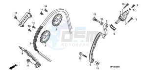 CB600FA Europe Direct - (ED) drawing CAM CHAIN/TENSIONER