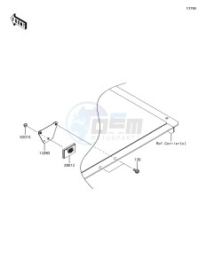 MULE SX 4x4 KAF400HHF EU drawing Reflectors