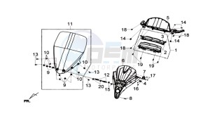 JOYMAX 250i drawing DASHBOARD - WINDSCREEN