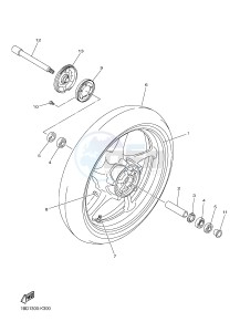 FZ8-SA FZ8 FAZER (ABS) 800 (1BD8 1BD9) drawing FRONT WHEEL