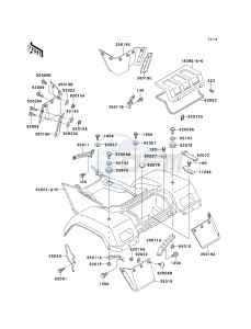 KLF 300 C [BAYOU 300 4X4] (C5-C9) [BAYOU 300 4X4] drawing REAR FENDER-- S- -