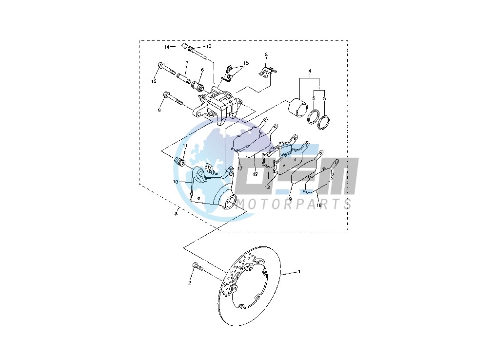 REAR BRAKE CALIPER