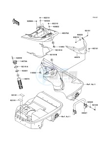 JET SKI ULTRA LX JT1500G9F EU drawing Hull Rear Fittings