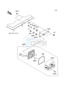 MULE_610_4X4 KAF400AFF EU drawing Taillight(s)