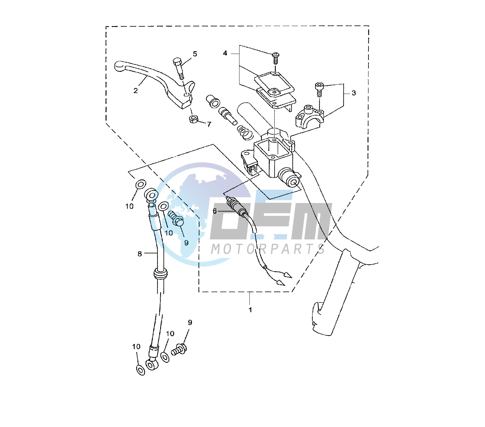 FRONT MASTER CYLINDER 5C21-7-D-J