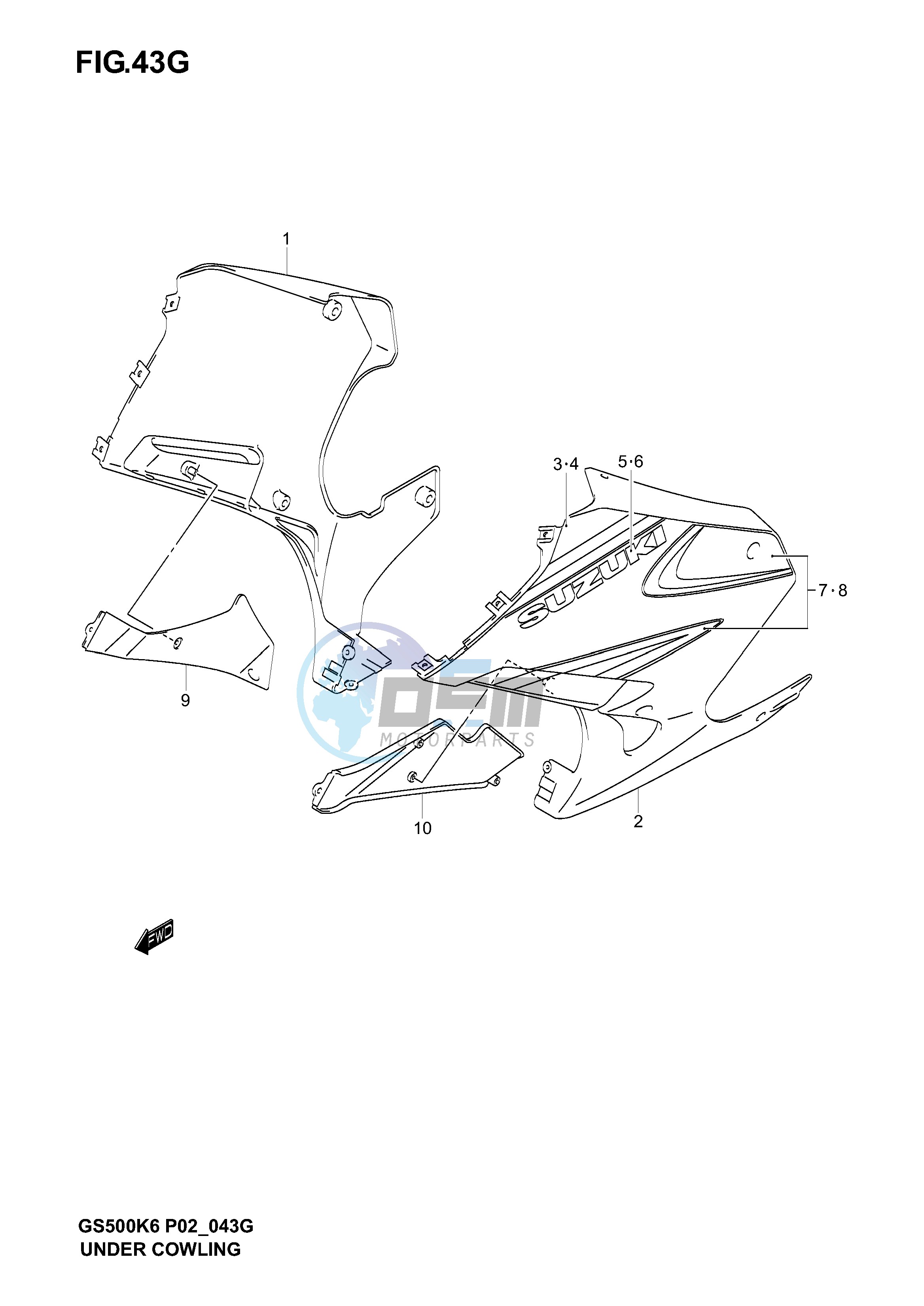 UNDER COWLING  (GS500FK6 FUK6)