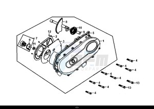 FIDDLE II 50 (25 KM/H) (AF05W4-NL) (E4) (L8-M0) drawing L. CRANK CASE COVER