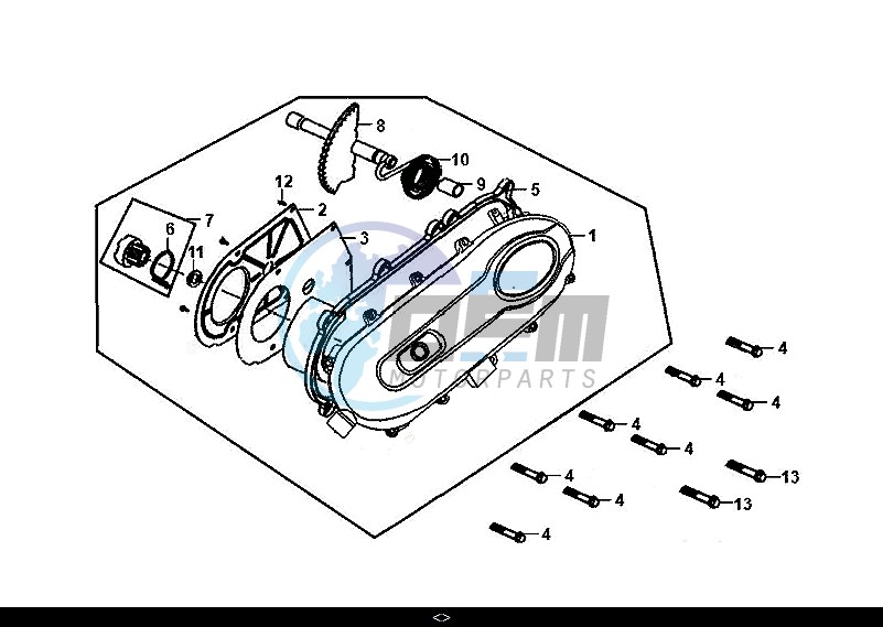 L. CRANK CASE COVER