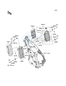 KX450F KX450FDF EU drawing Radiator