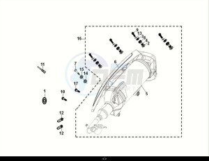 SYMPHONY ST 125 LC (XL12WW-EU) (E5) (M1) drawing EXHAUST MUFFLER