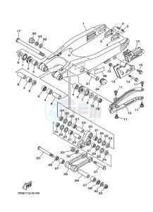 YZ250X (BF1T) drawing REAR ARM