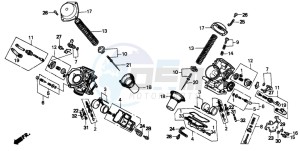 VT600CD 400 drawing CARBURETOR (COMPONENT PARTS)