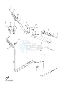 YZF-R6 600 R6 (2CXB 2CXC) drawing STEERING HANDLE & CABLE