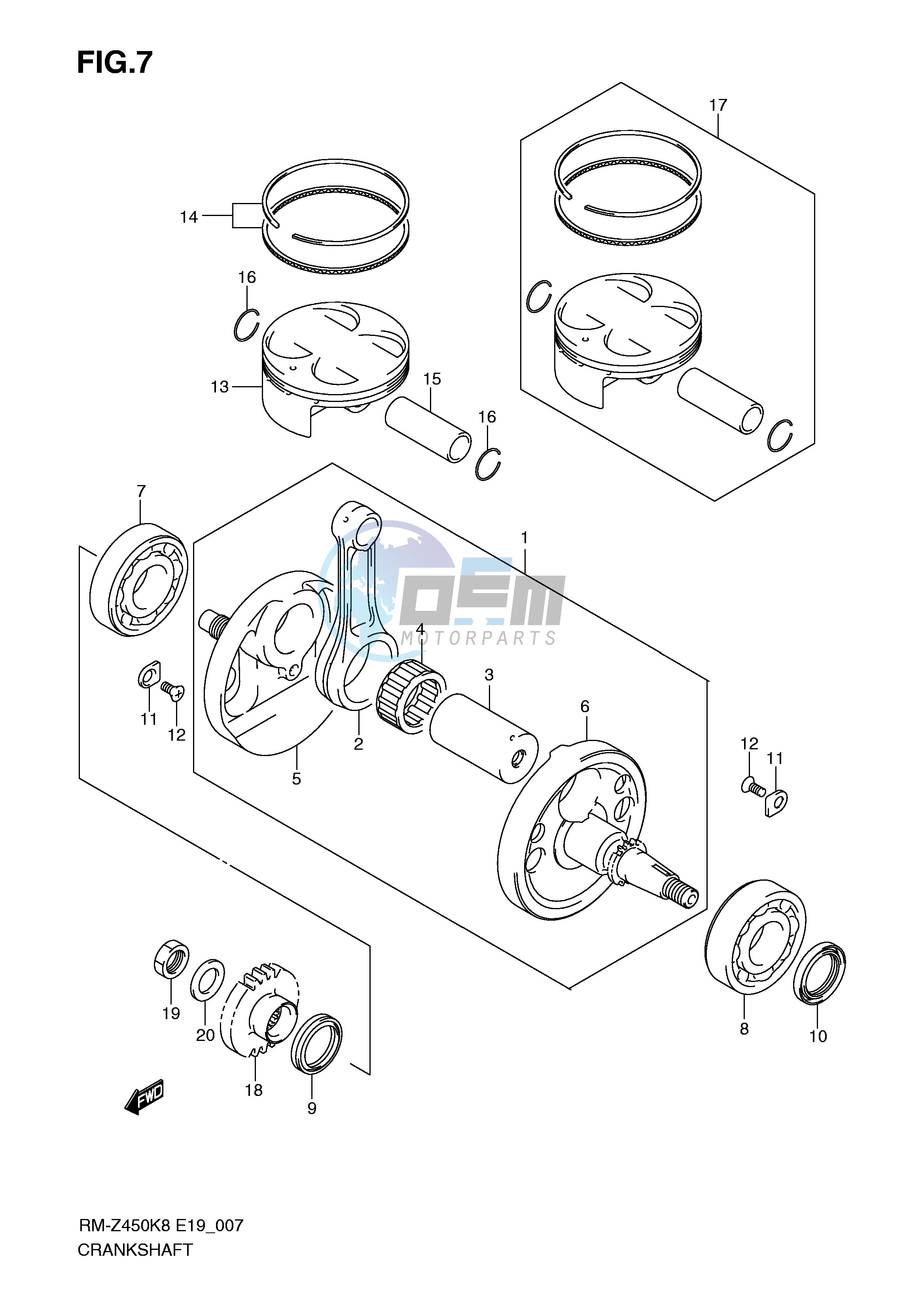 CRANKSHAFT (RM-Z450K8 K9 L0)