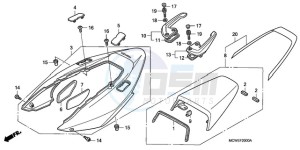 VFR800A9 Ireland - (EK / ABS MME) drawing REAR COWL