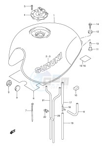 GSX1200 (E4) drawing FUEL TANK