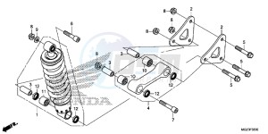 CBR500RAD CBR500R ABS UK - (E) drawing REAR CUSHION